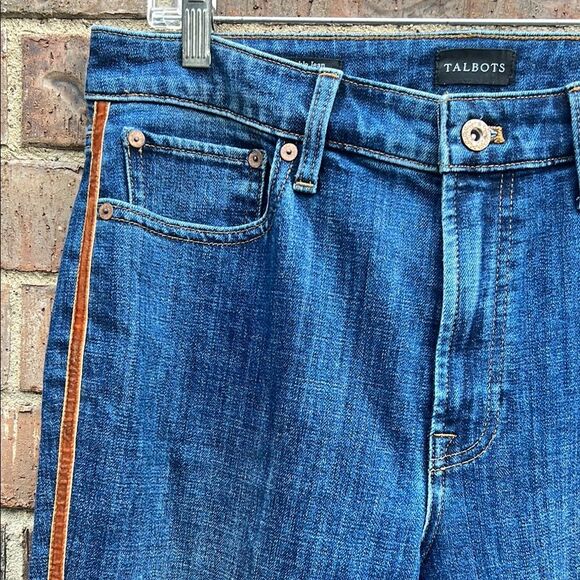 Talbots Women’s Modern Ankle Blue Straight Leg Jeans High Waist Copper Felt Fall - Picture 2 of 16
